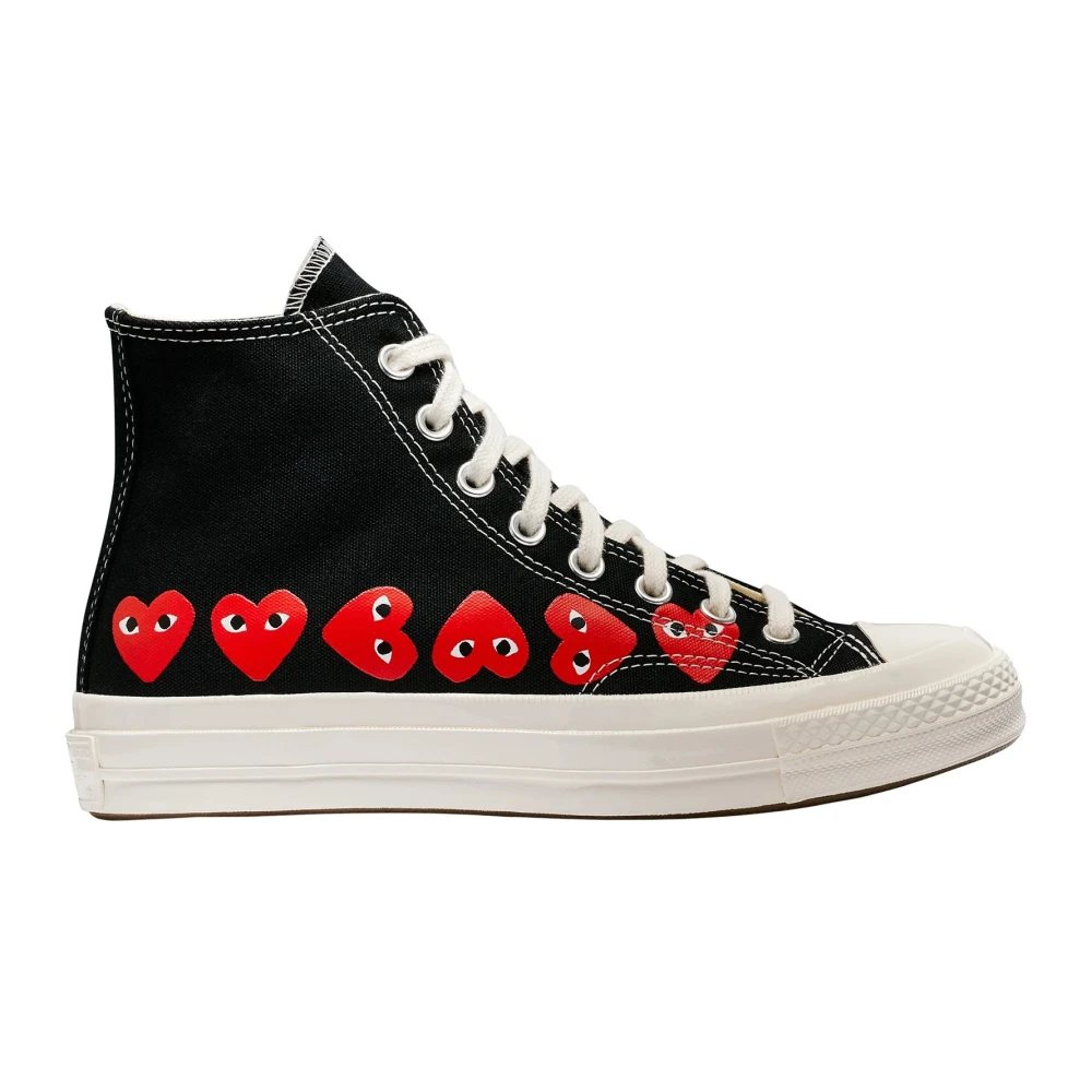 Comme des Garçons Play Chuck 70 Multi Heart High Svarta Sneakers Black, Herr