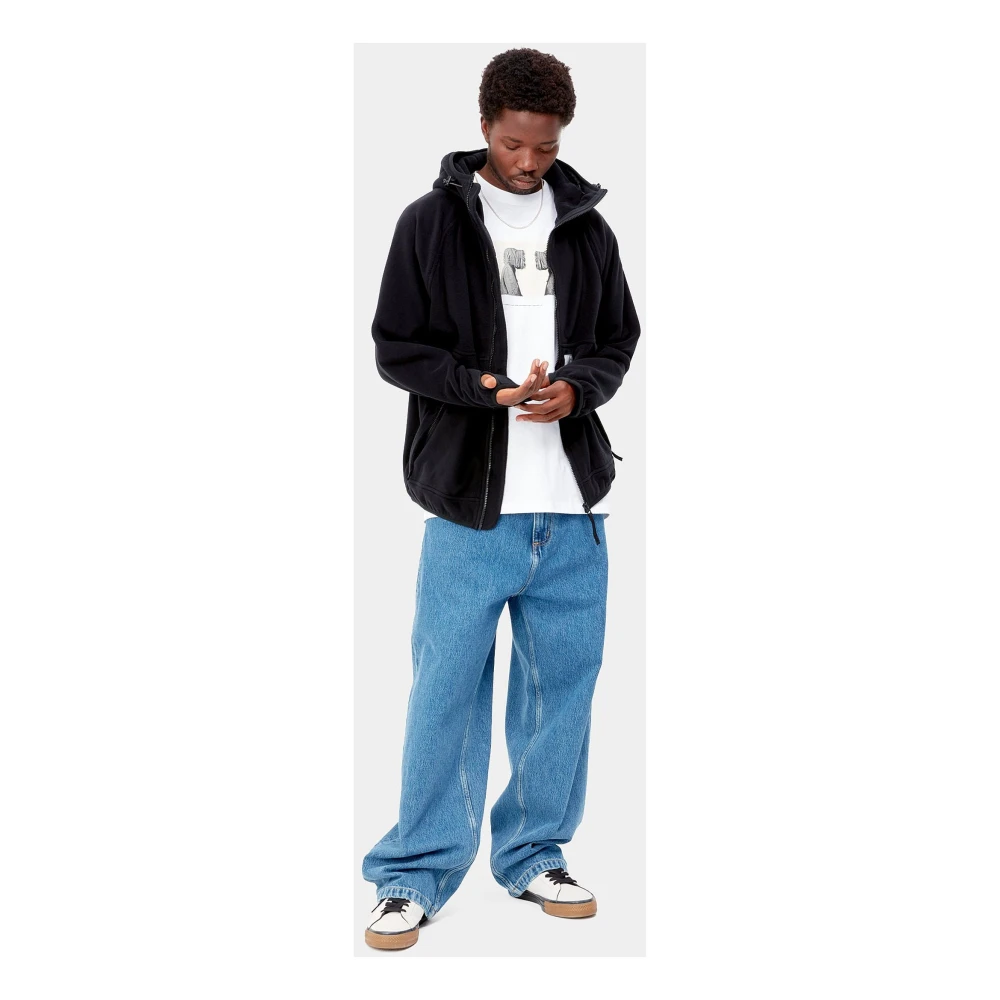 Carhartt WIP South Jacket met Polartec Fleece Black Heren