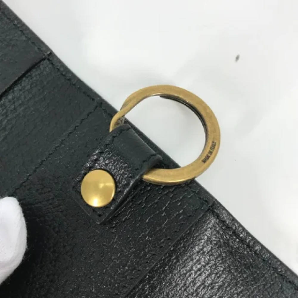 Gucci Vintage Pre-owned Leather key-holders Black Dames