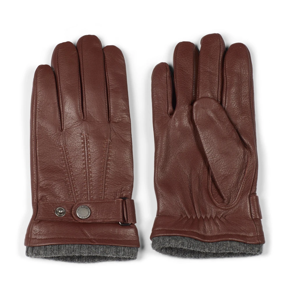 Howard London Bruine Leren Handschoenen Klassiek Model Brown Heren