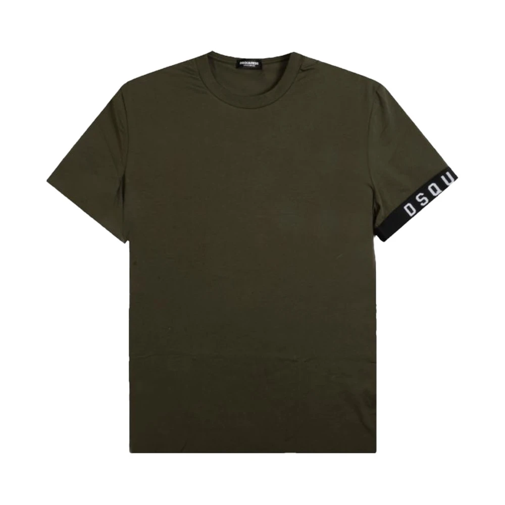 Dsquared2 Katoenen T-shirt met Unieke Stijl Green Heren
