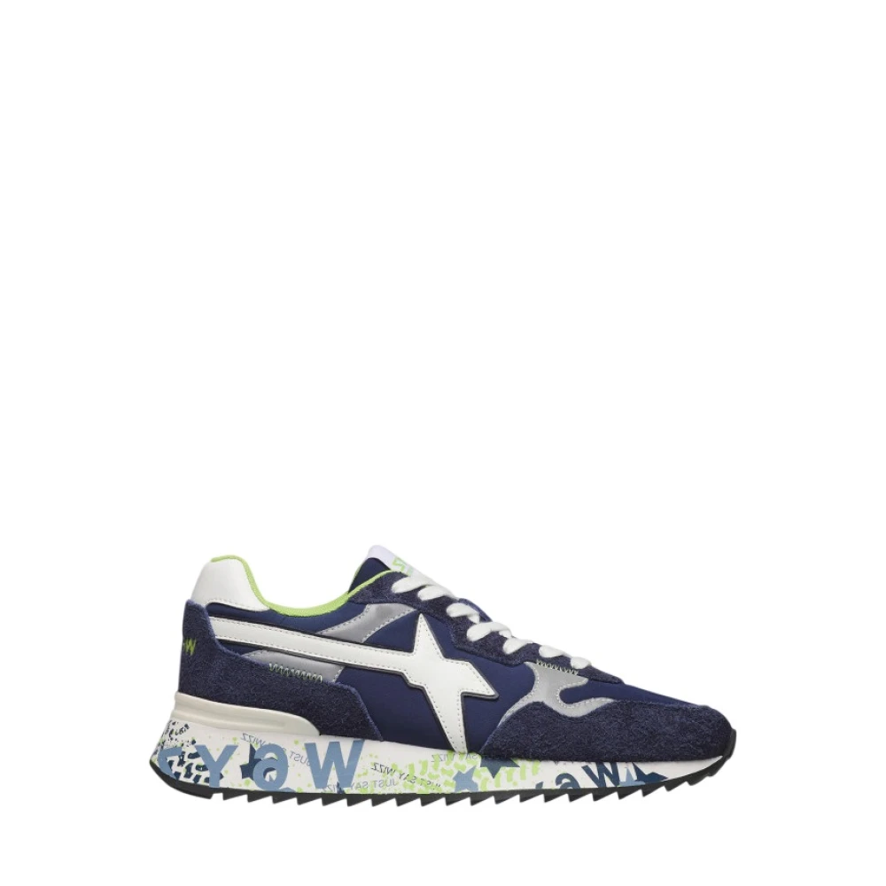 W6yz Men's Blue Sneakers, 9 Uk, Yak-M