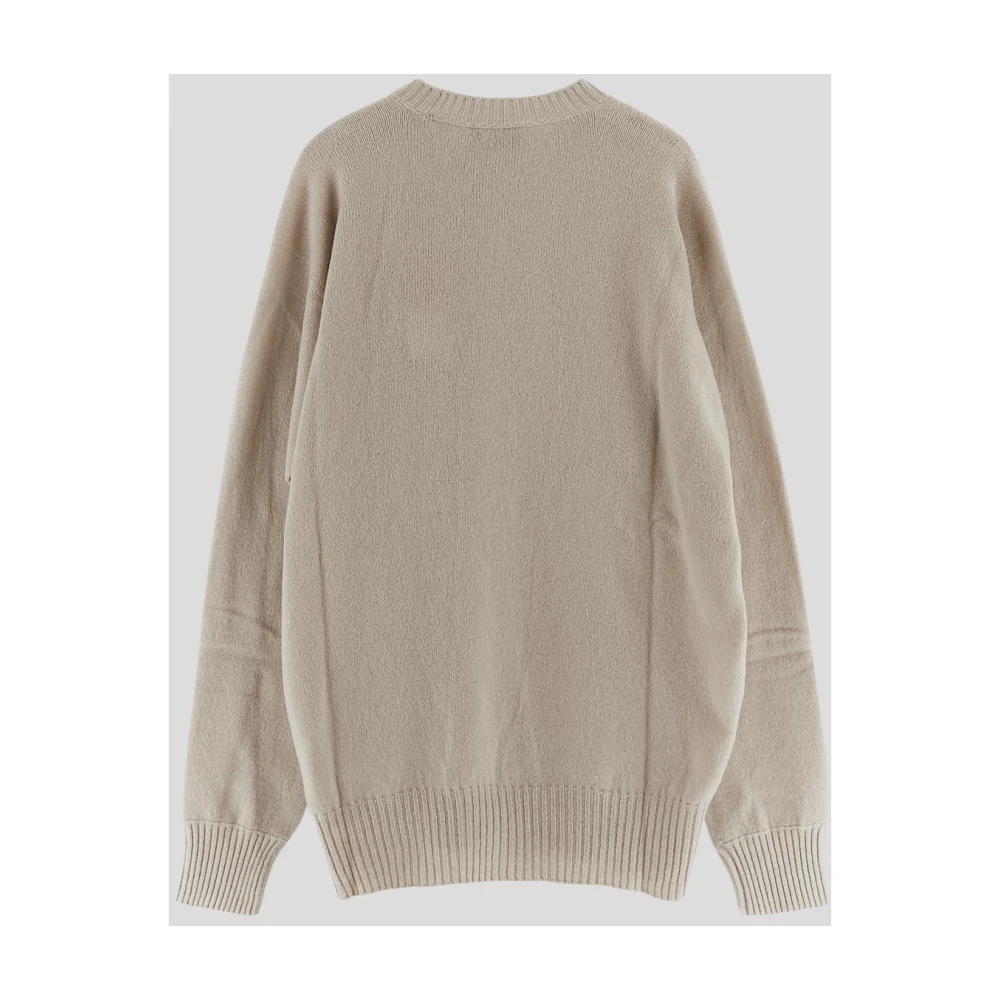 TOD'S Wollen Crewneck Gebreid Beige Heren