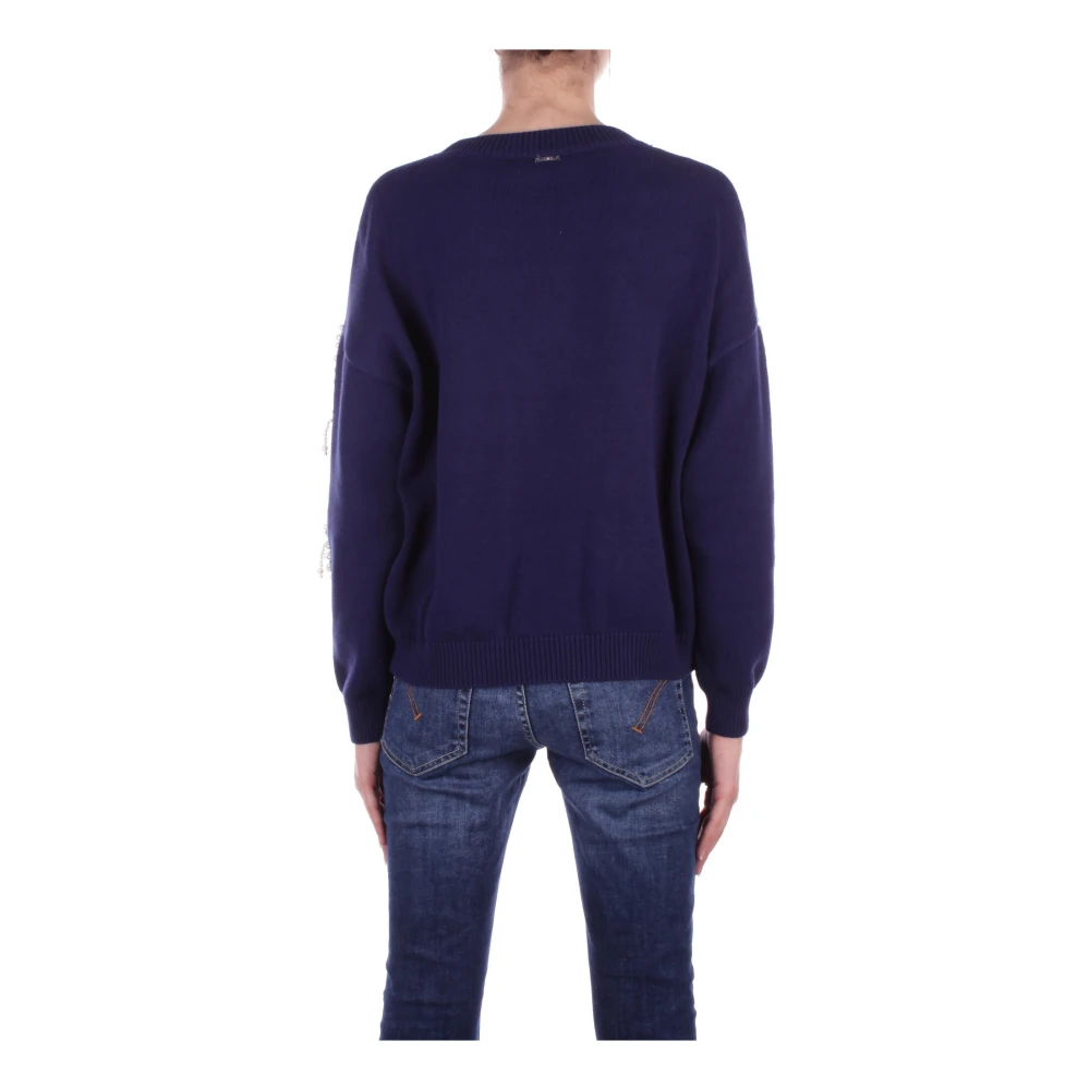Liu Jo Blauwe Sweater met Cut-Out Details Blue Dames