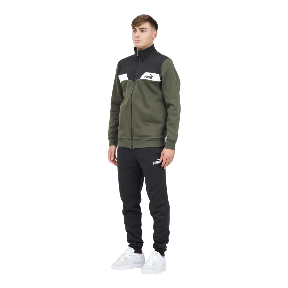 Puma Sportief Zwart en Groen Trainingspak Green Heren