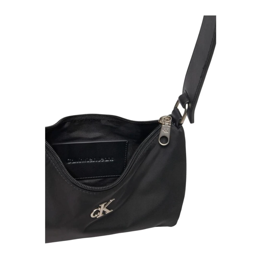 Calvin Klein Jeans Zwarte Polyester Handtas voor Vrouwen Black Dames