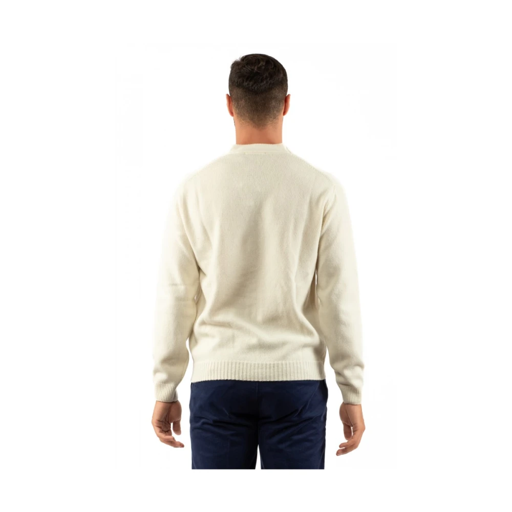 Daniele Fiesoli Heren Cardigan in Klassieke Stijl Beige Heren