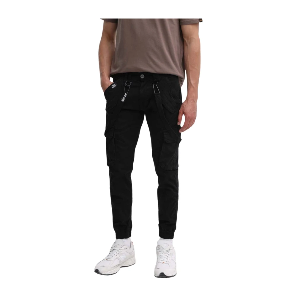 Alpha Industries Uomo Nero Pantaloni, W34, New,