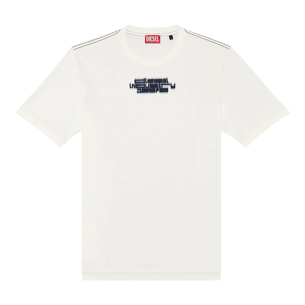Diesel T-shirt with blurry Industry print White Heren