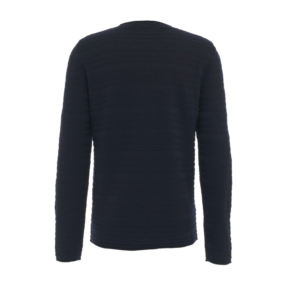 Mauro Grifoni Blauwe Gebreide Trui Aw24 Blue Heren