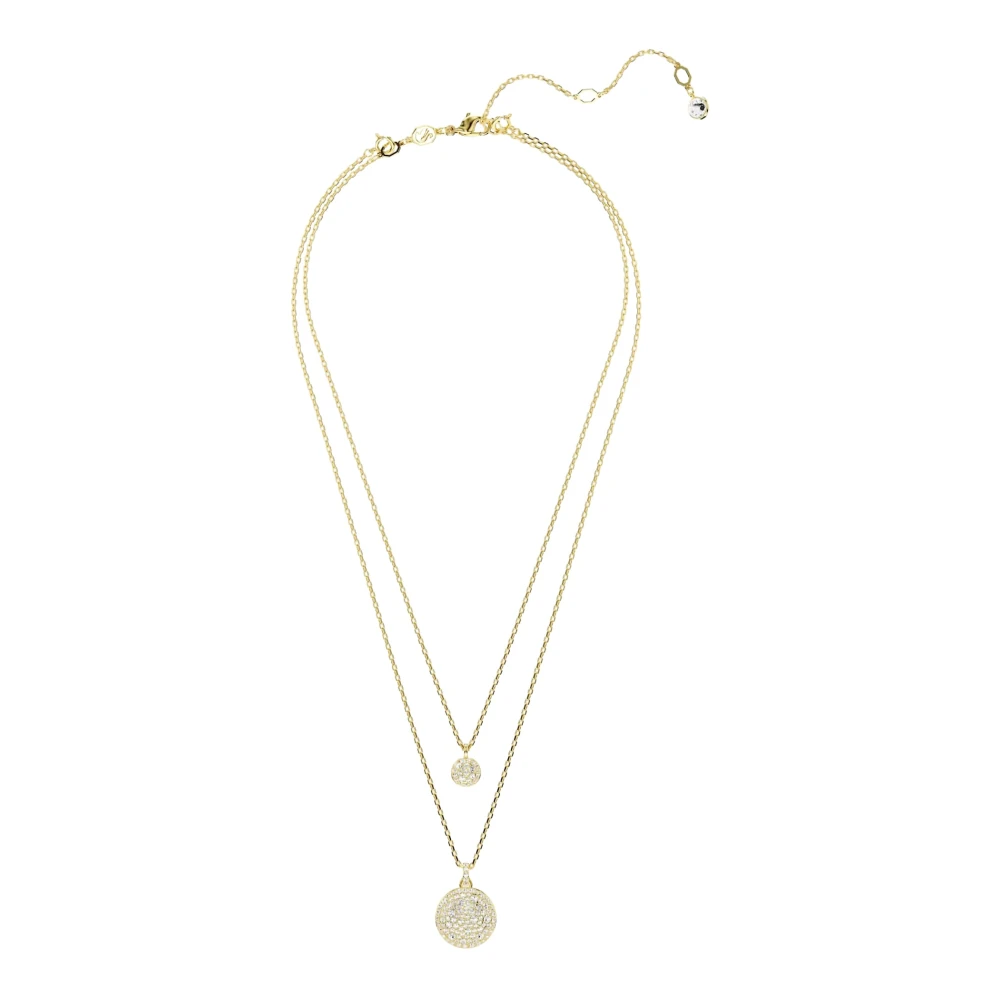 Swarovski Women's White/Gold Necklace Meteora Layered Pendant 5683442