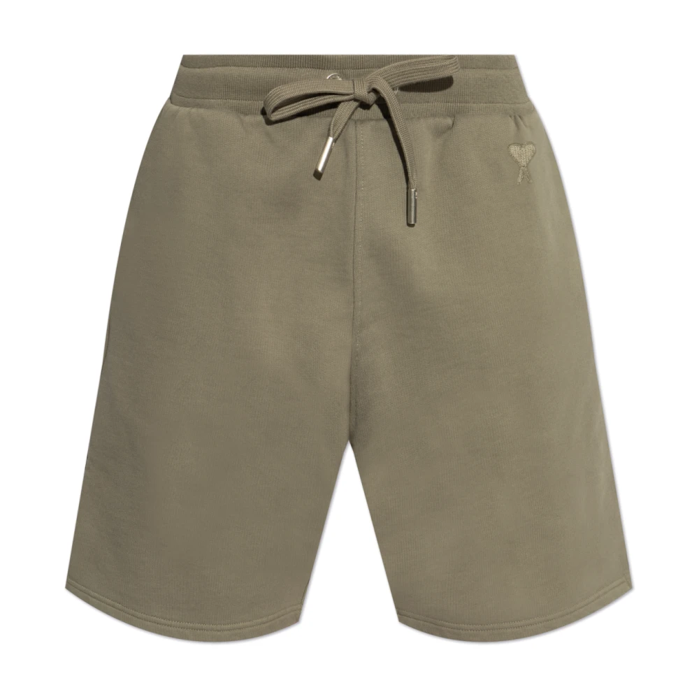Ami Paris Logo Shorts Green Heren