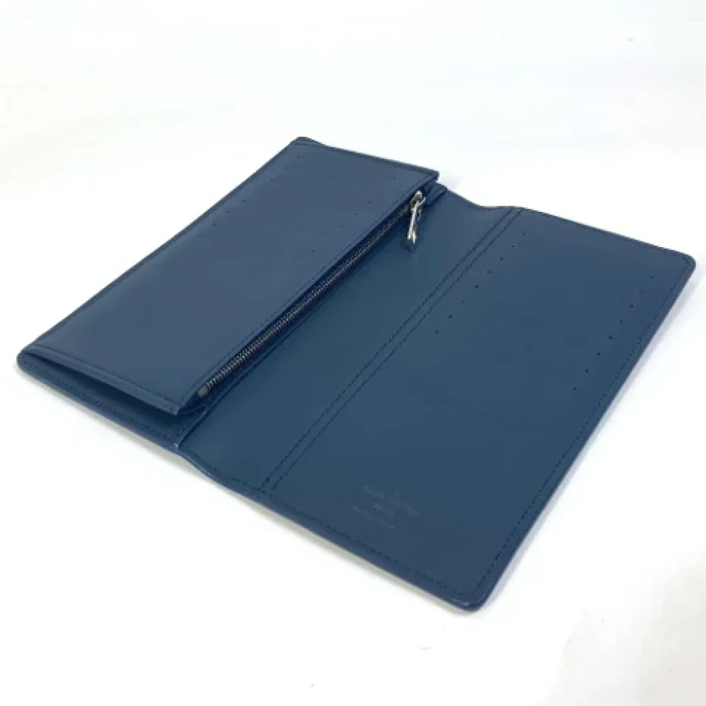 Louis Vuitton Vintage Pre-owned Leather wallets Blue Heren