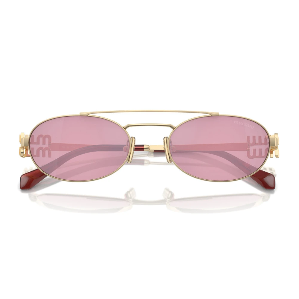 Miu Miu Unisex Yellow Oval Sunglasses - Sunglasses - One Size - Accessories