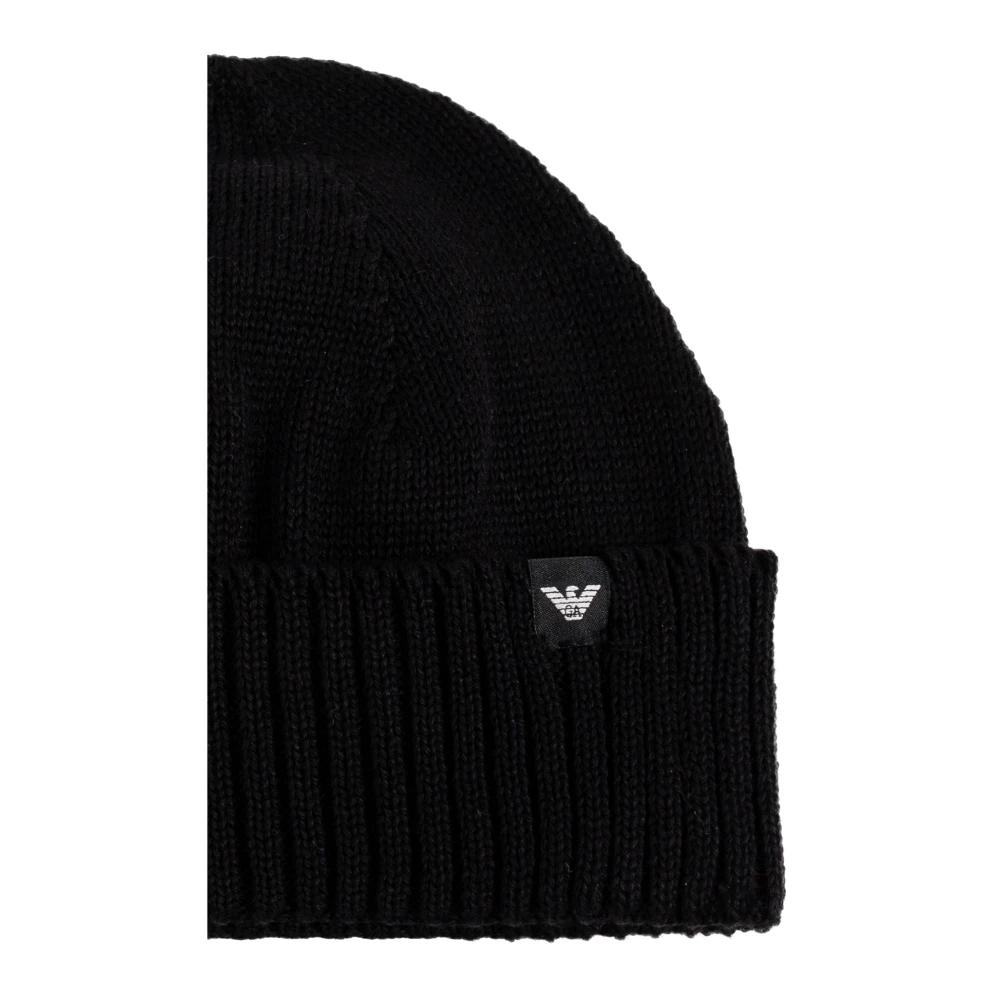Emporio Armani Pet met logopatch Black Heren