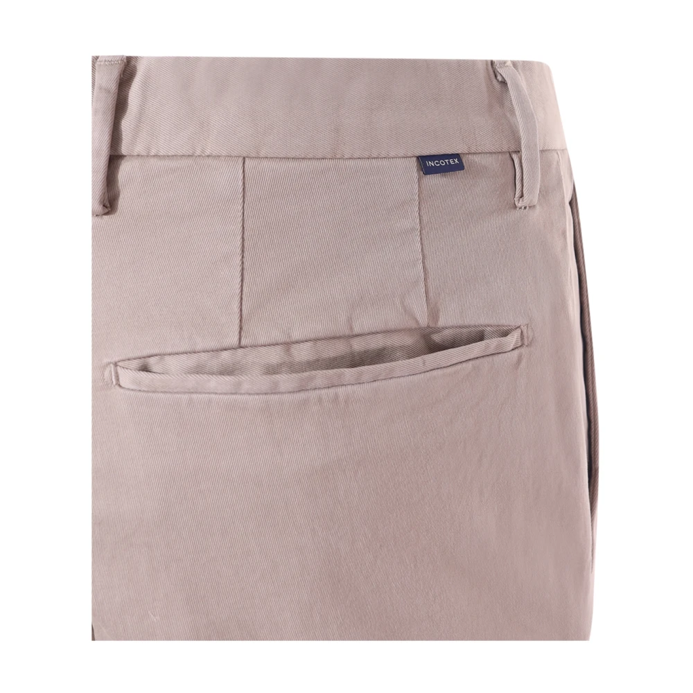 Incotex Beige Katoenen Broek Gemaakt in Italië Beige Heren