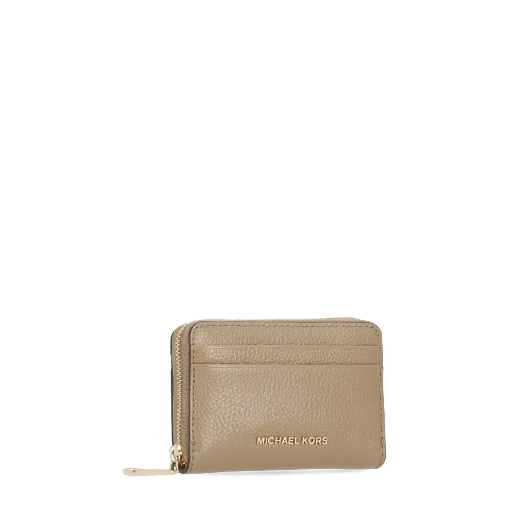 Michael Kors Leren kaarthouder met rits Brown Dames