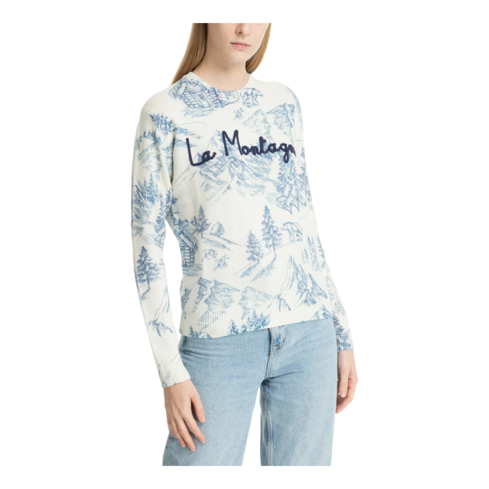 MC2 Saint Barth Abstract Multicolor Logo Geborduurde Sweater Multicolor Dames