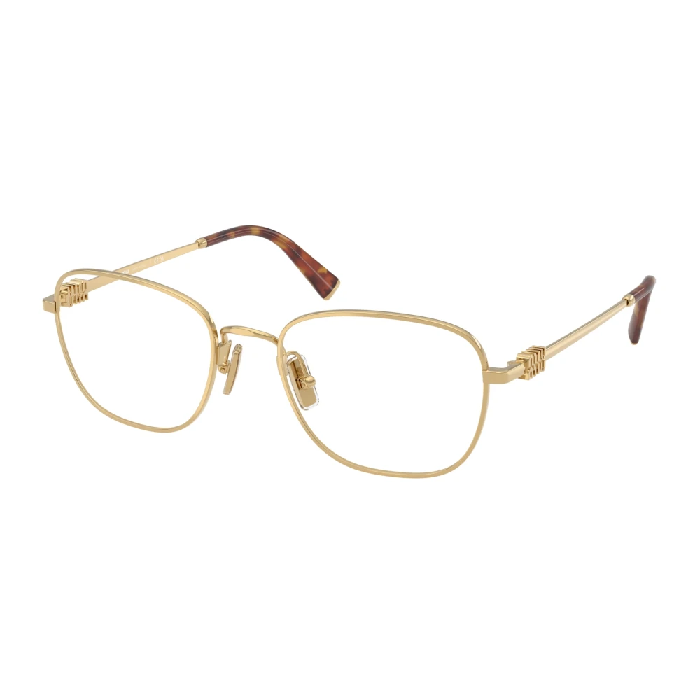 Miu Stijlvolle Bril in Zwart Yellow Dames