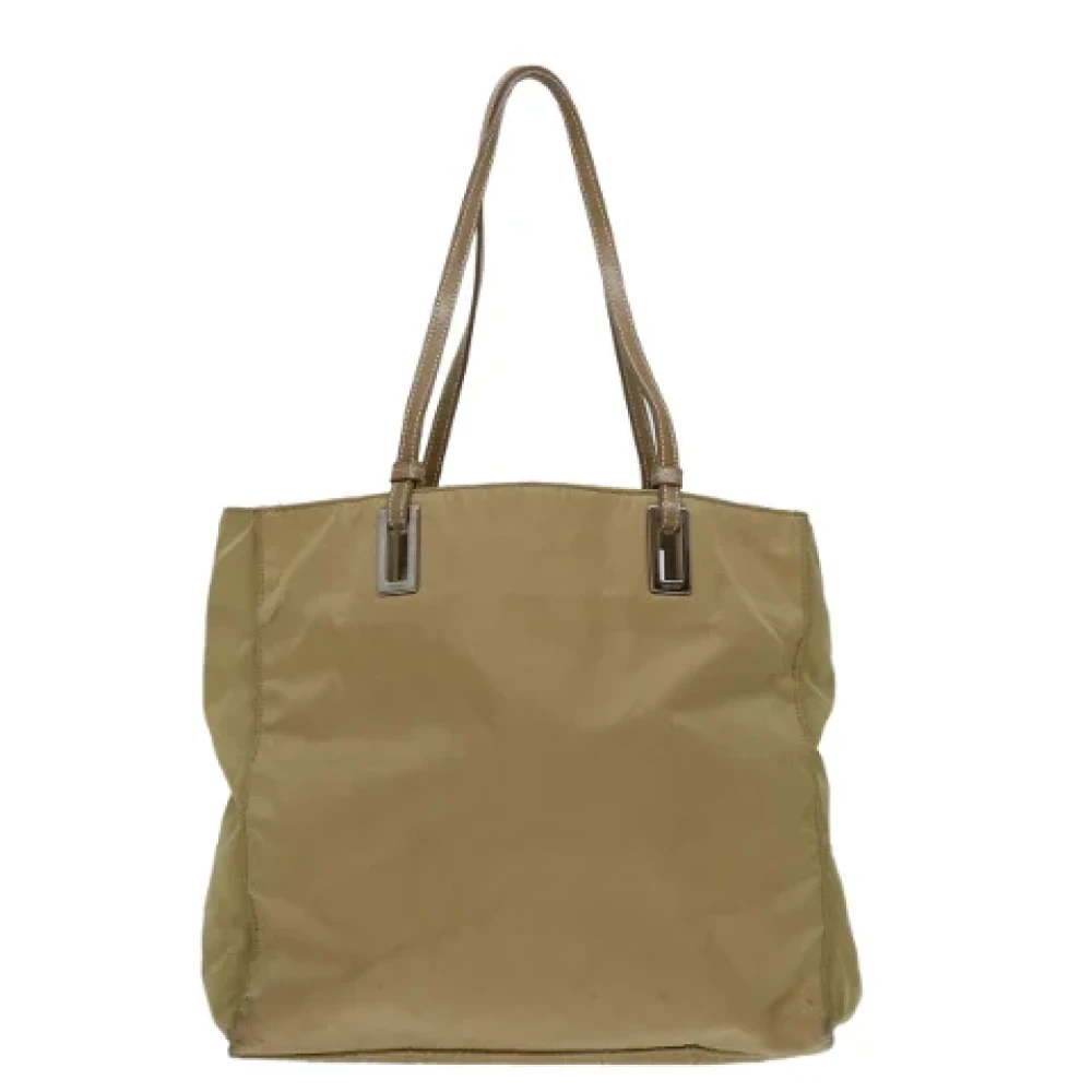 Prada Vintage Pre-owned Nylon totes Beige Dames