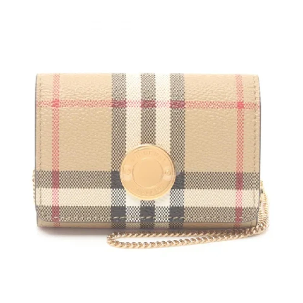 Burberry Vintage Pre-owned Canvas wallets Beige Dames