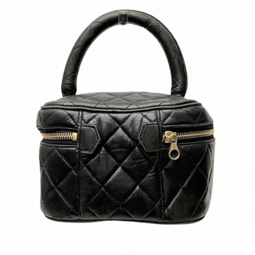 Chanel Vintage Pre-owned Leather handbags Black Dames