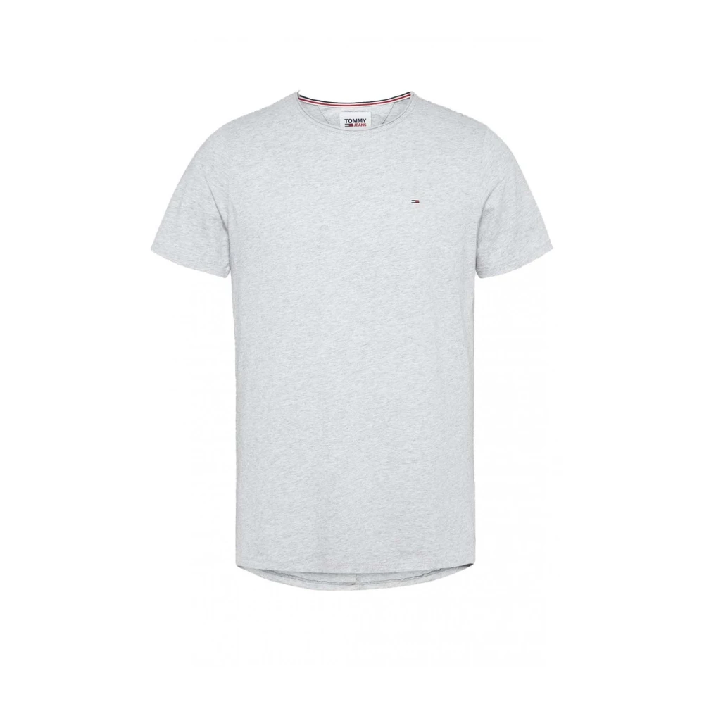 Tommy Jeans Grå T-shirt med broderad logotyp Gray, Herr