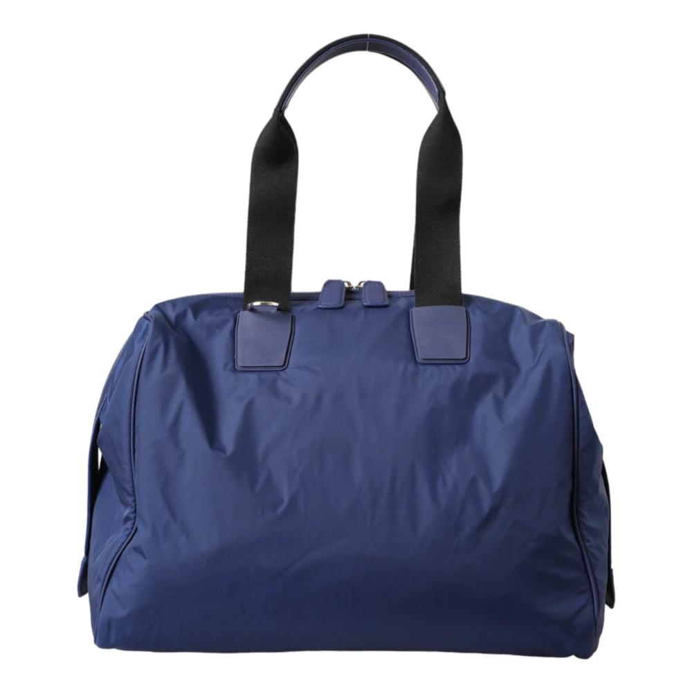 Dolce & Gabbana Blauwe Nylon-Kalfsleren Schoudertas Blue Heren