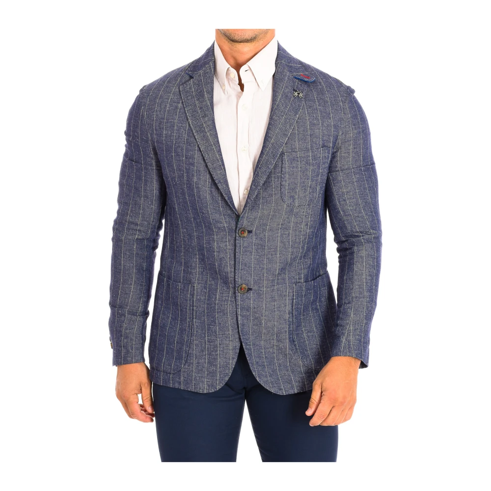 La Martina Men's Blue Blazers, L, Formal Blazer