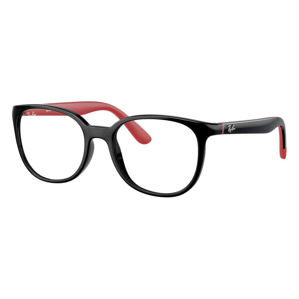 Ray-Ban Eyeglasses Kids Optics Kids Bio-Based - Black On Red Frame Clear Lenses 47-16, RB1631 - Image 3