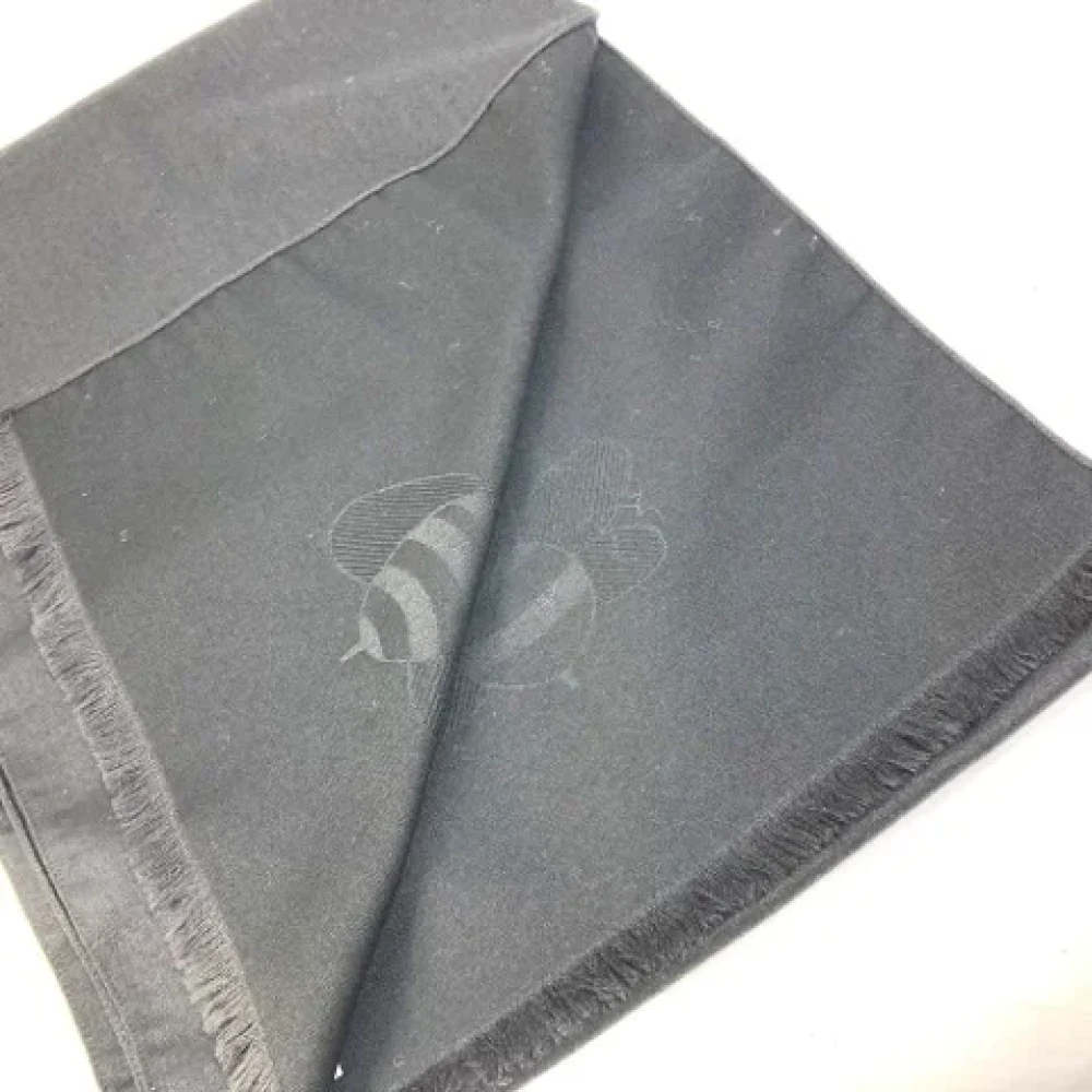 Dior Vintage Pre-owned Wool scarves Black Dames