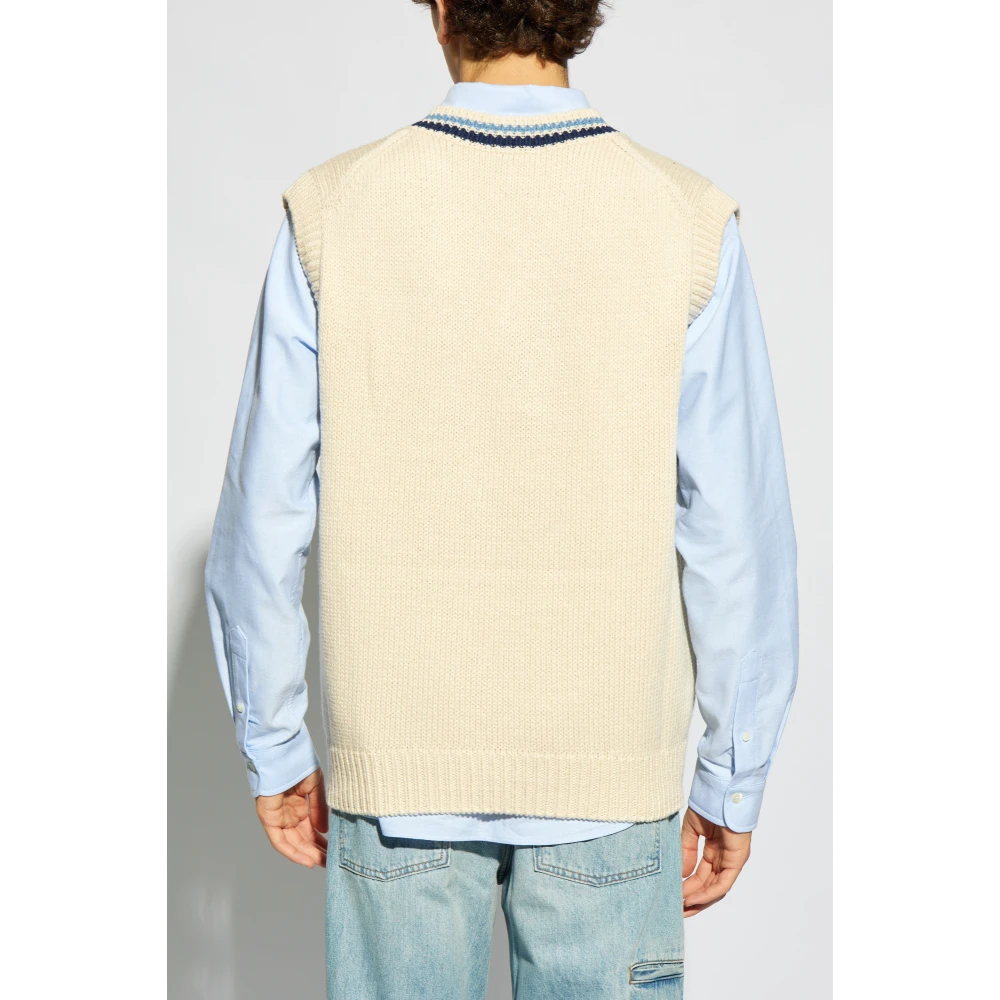Kenzo V-hals vest Beige Heren