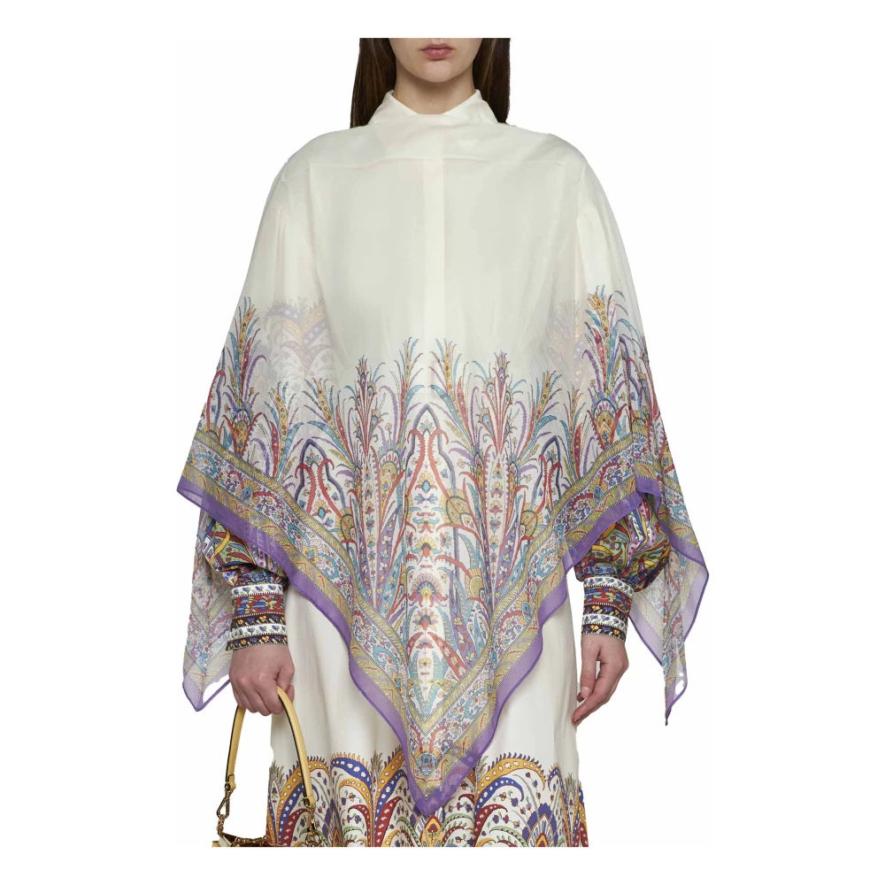 ETRO Paisley Boothals Cape Jas Multicolor Dames