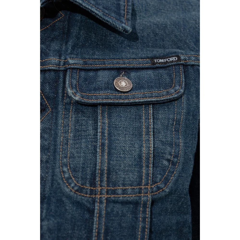 Tom Ford Denim jas Blue Dames