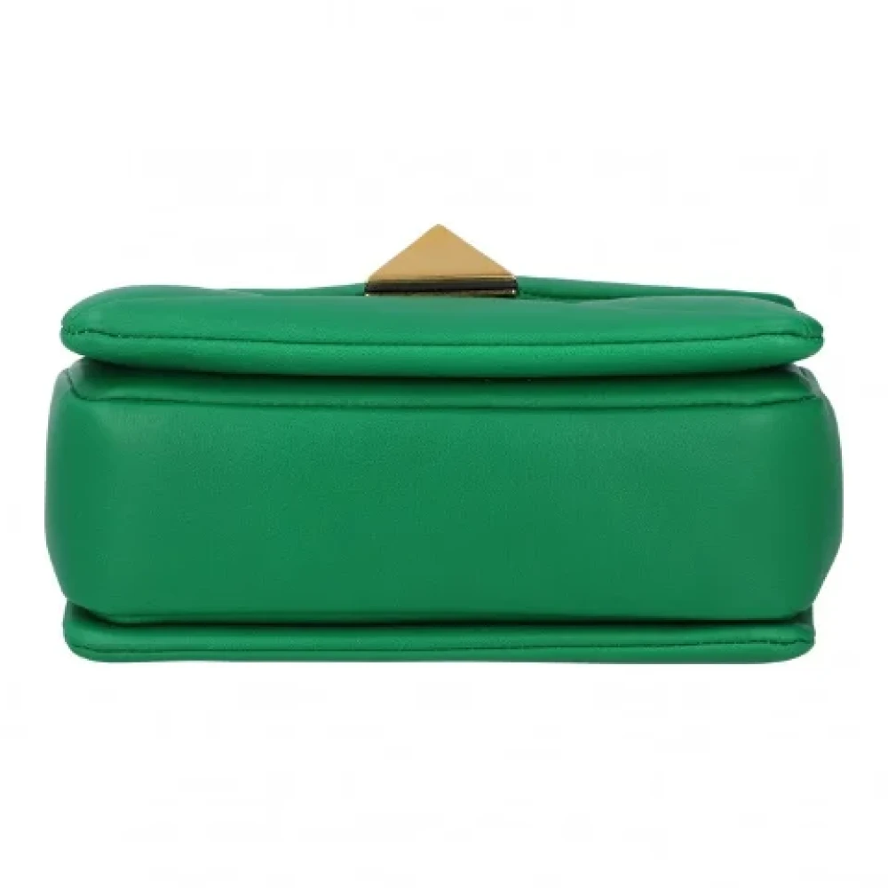 Valentino Vintage Pre-owned Leather shoulder-bags Green Dames