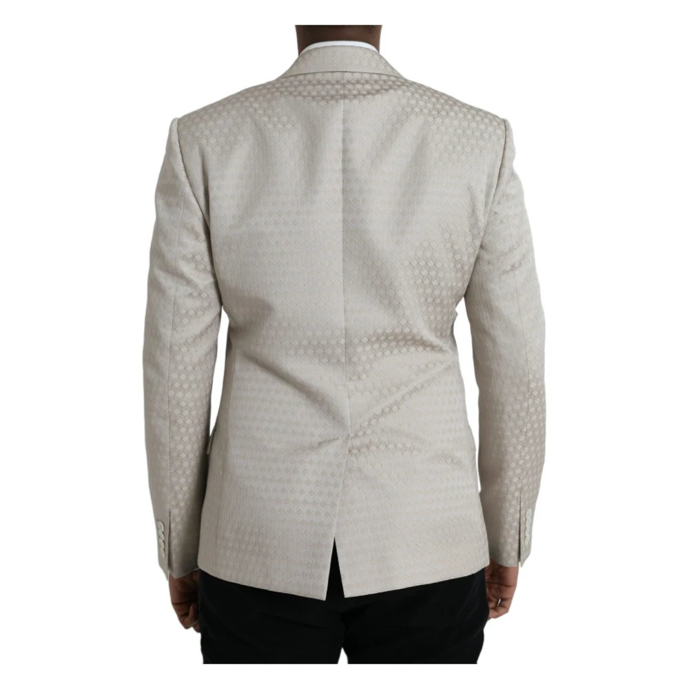 Dolce & Gabbana Beige Martini Blazer Jas Beige Heren