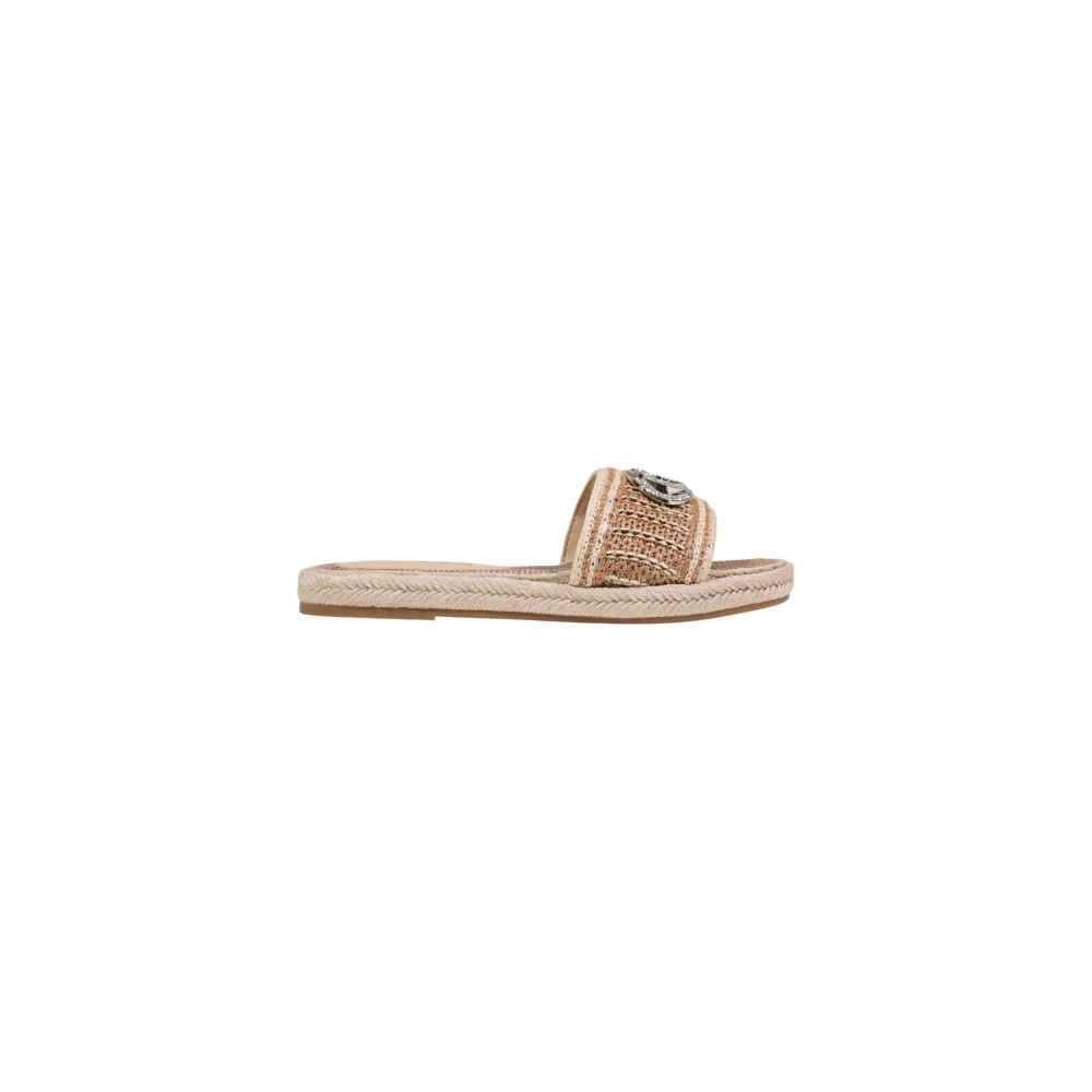 Guess Women's Beige Kaylis Logo Sandals