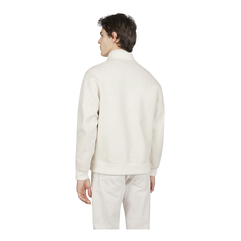 Eleventy Cashmere Lana Bomber Full Zip Beige Heren