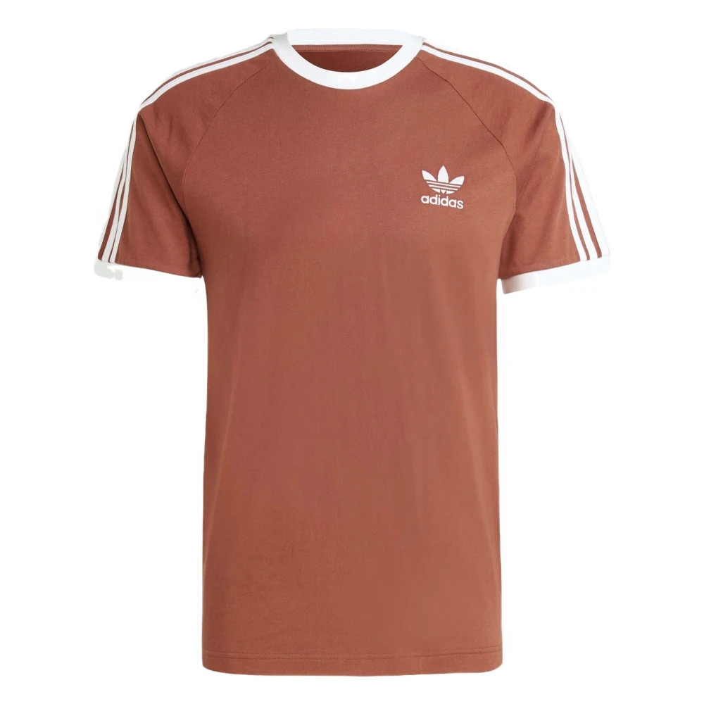 Adidas 3 Strepen T-shirt Brown Heren