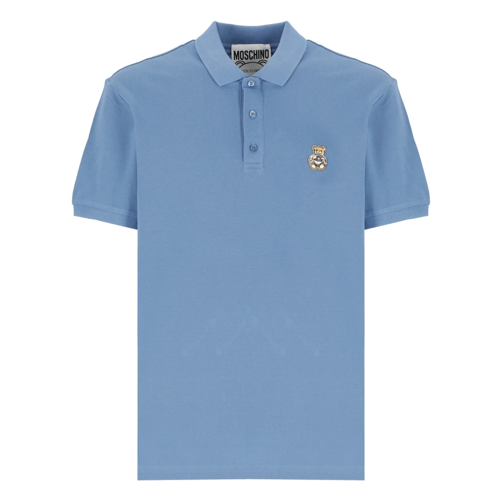 Blå Polo Shirt med Teddy Bear Logo