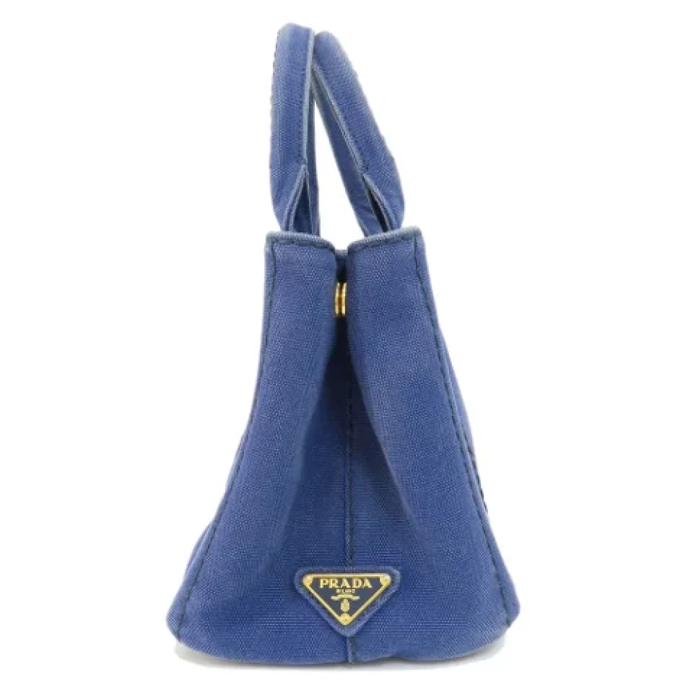 Prada Vintage Pre-owned Canvas handbags Blue Dames