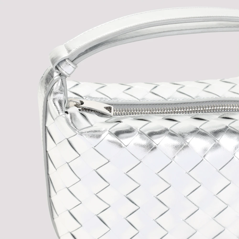 Bottega Veneta Zilveren Wallace Mini Tas Kerstcapsule Gray Dames