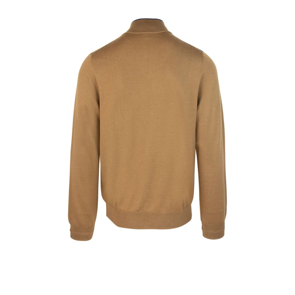PS By Paul Smith Merino Wol Coltrui Trui Brown Heren