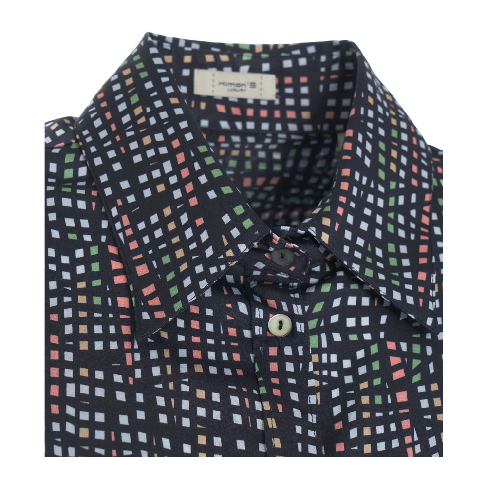 Himon's Blauwe Shirt met Print Blue Dames