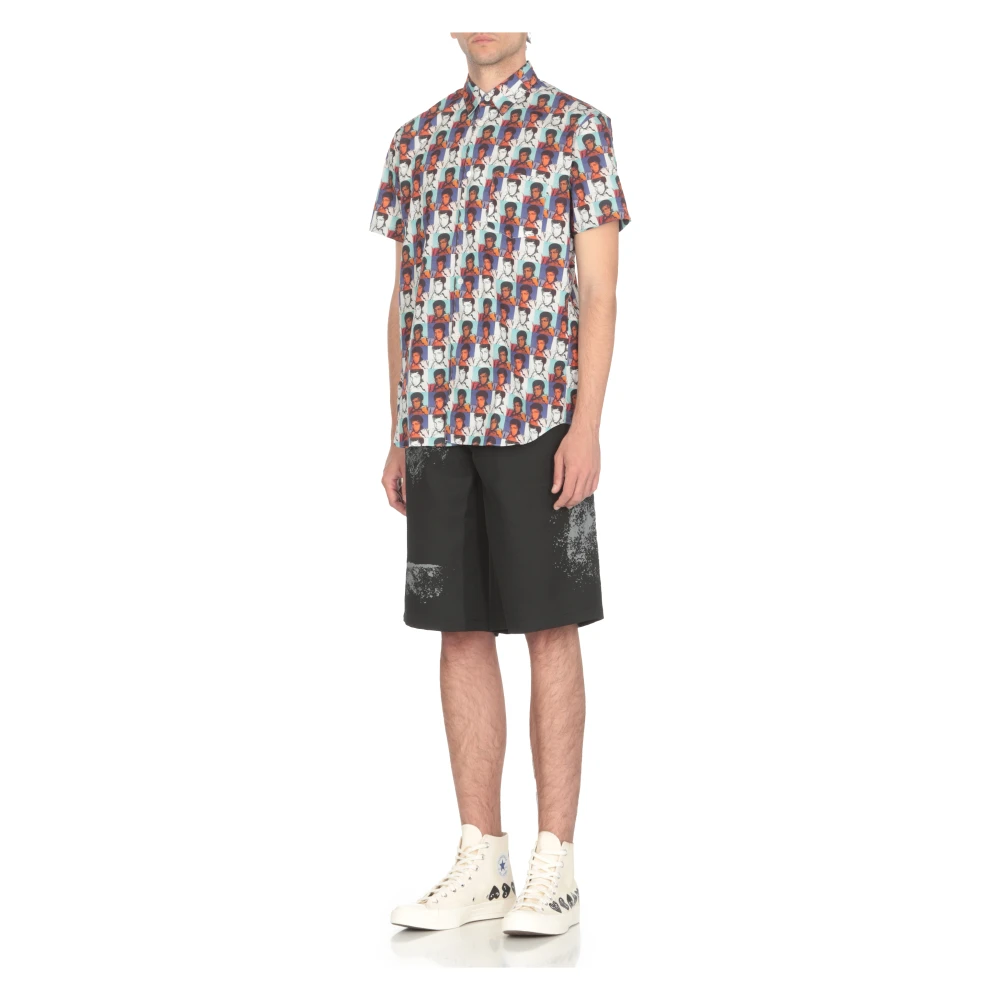 Comme des Garçons Multicolor Shirt met Contrasterende Print Multicolor Heren