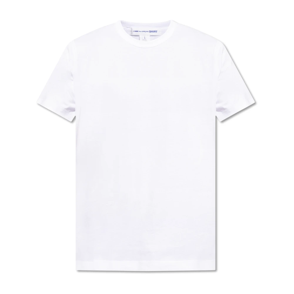 Comme des Garçons Logo Print Katoenen T-shirt White Heren