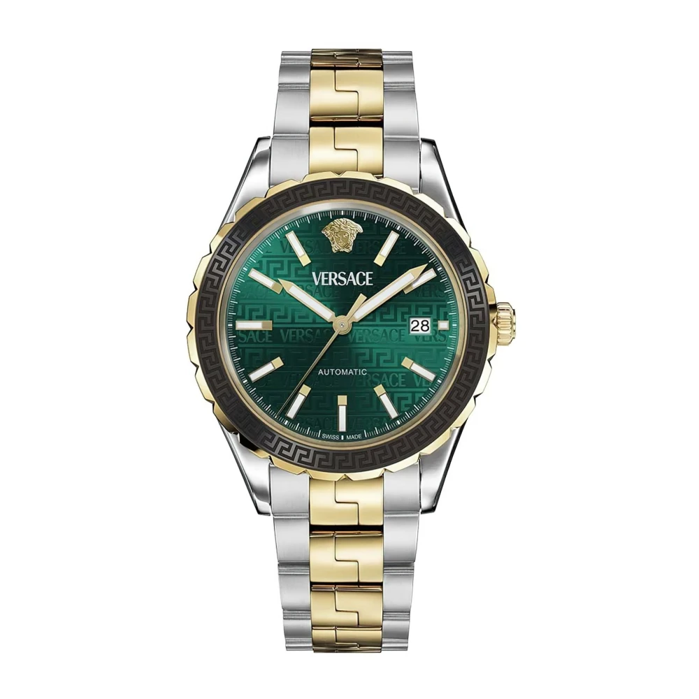 Versace Men's Gray Watches, One Size, Watch Hellenyium Green Veqca0524
