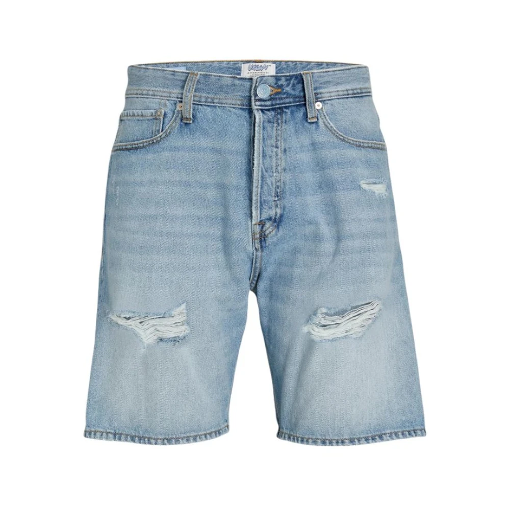 Jack & Jones Men's Blue Jjitony Jjoriginal Shorts - Denim Shorts - S- Shorts