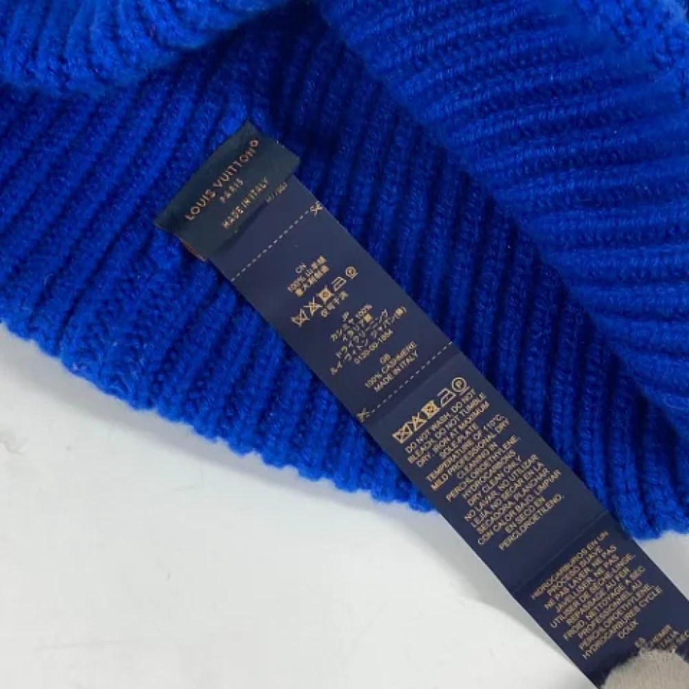 Louis Vuitton Vintage Pre-owned Cashmere hats Blue Dames