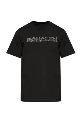 Broderad logotyp T-shirt i bomull